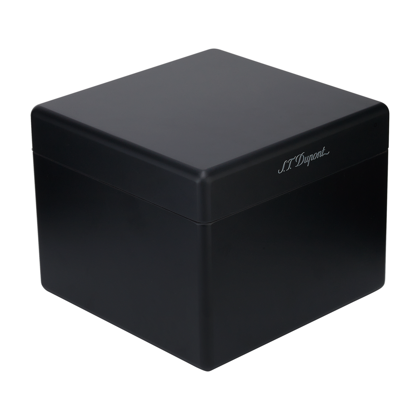 S.T. Dupont Cigar Humidor Matte Black Wood Mahogany - Image 1