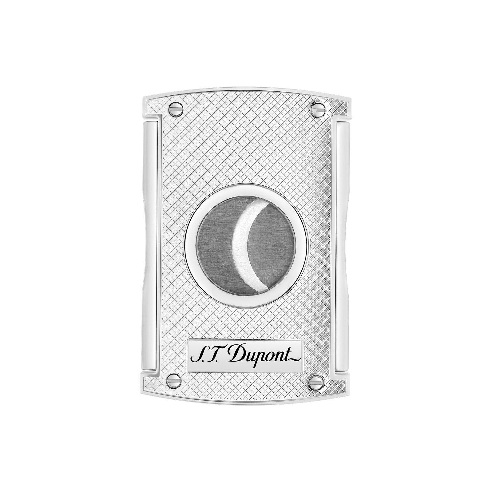 S.T. Dupont MaxiJet Cigar Cutter Grid Chrome - Image 1