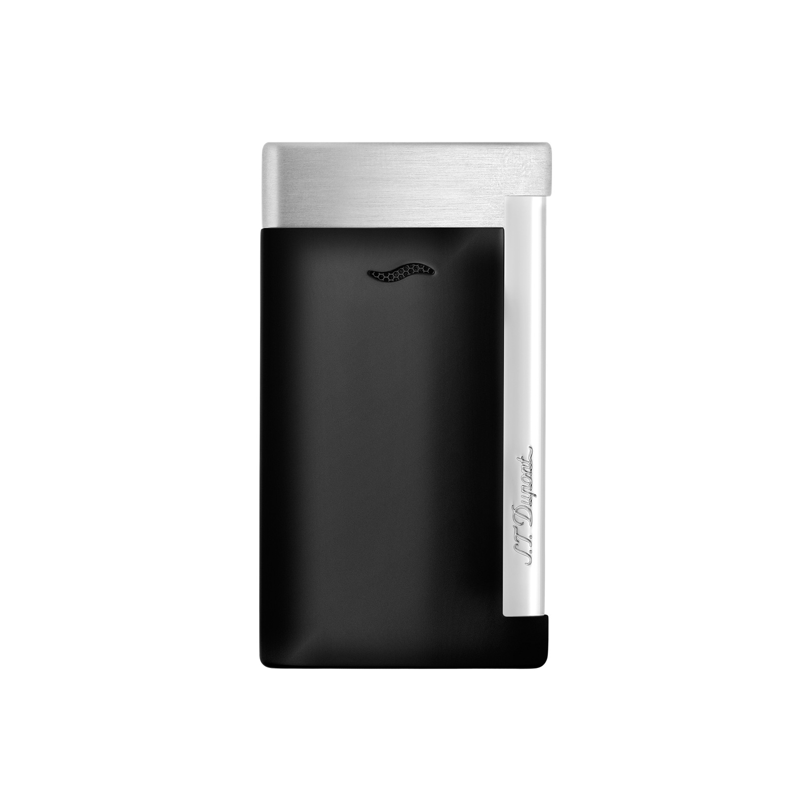 S.T. Dupont Slim 7 Matte Black and Ocean Blue Lighter - Image 1