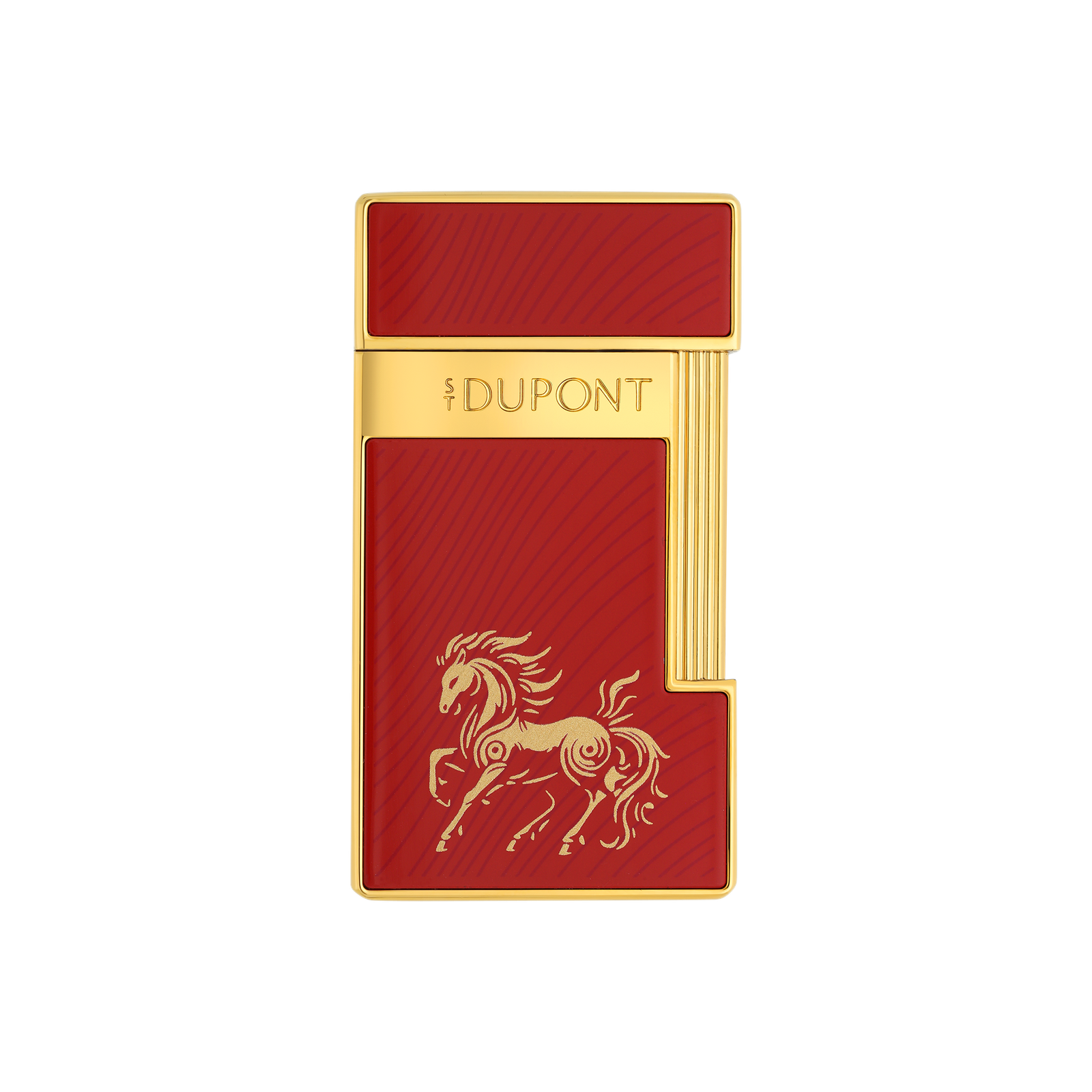 S.T. Dupont Fire Horse Slimmy Red Lacquer Lighter
