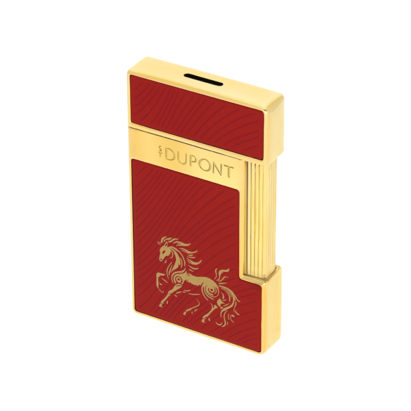 S.T. Dupont Fire Horse Slimmy Red Lacquer Lighter