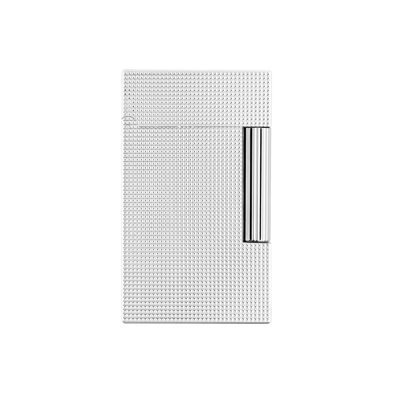 S.T. Dupont Ligne 2 Micro Diamond Head Silver Lighter - Image 1