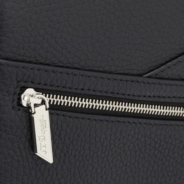 S.T. Dupont Neo Capsule Leather Shoulder Bag Black