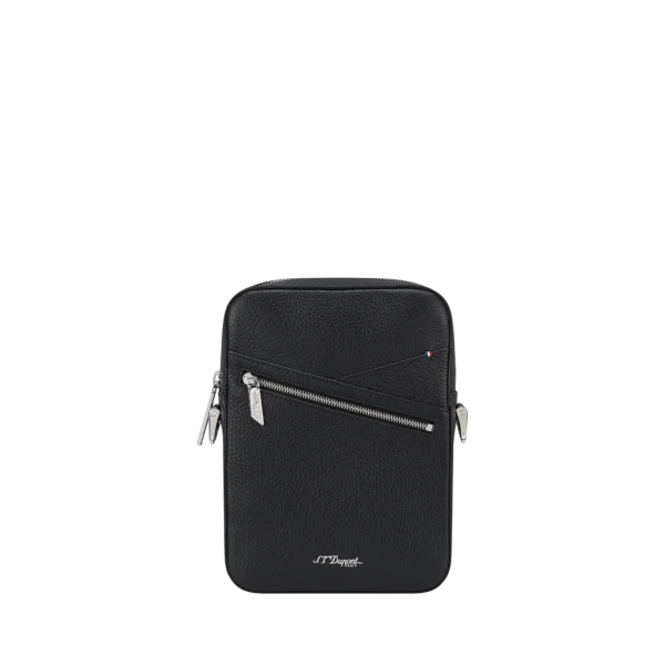 S.T. Dupont Neo Capsule Leather Shoulder Bag Black