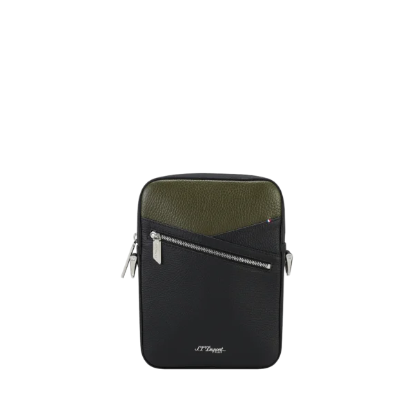 S.T. Dupont Neo Capsule Leather Shoulder Bag Khaki