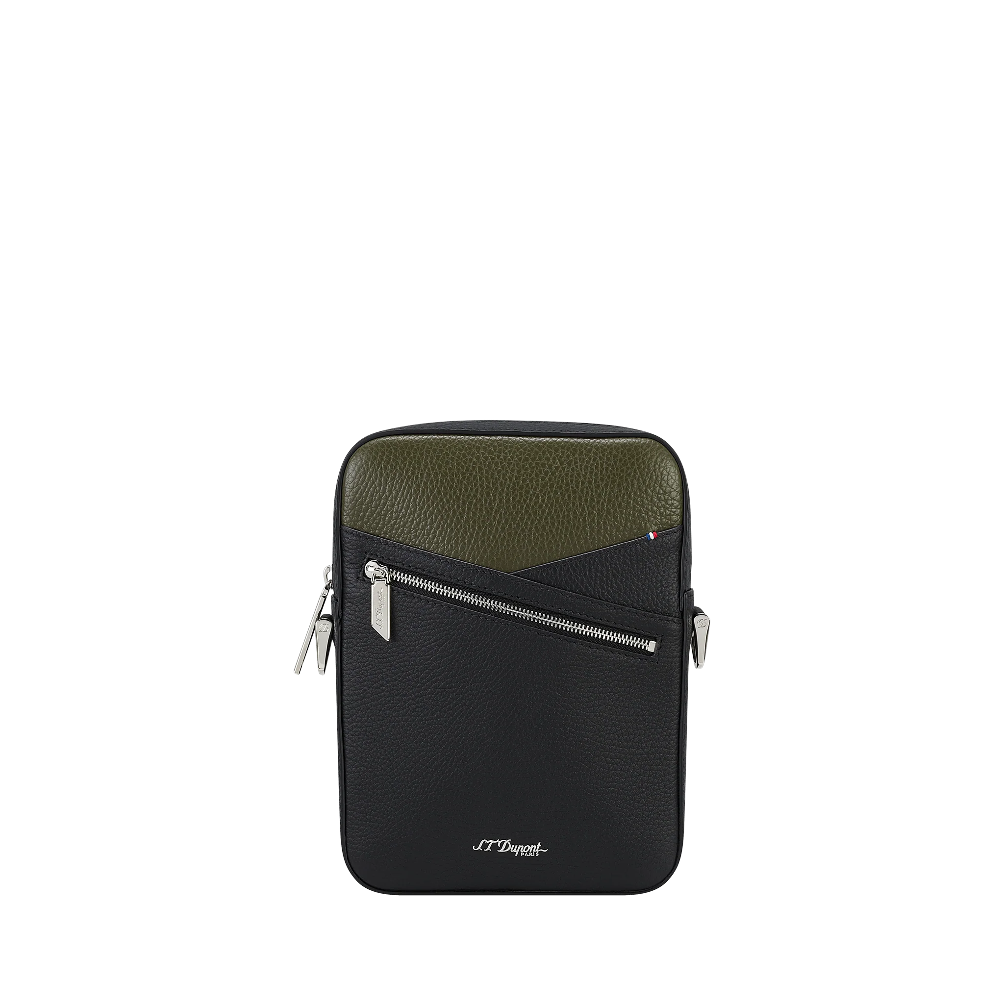 S.T. Dupont Neo Capsule Leather Shoulder Bag Khaki - Image 1