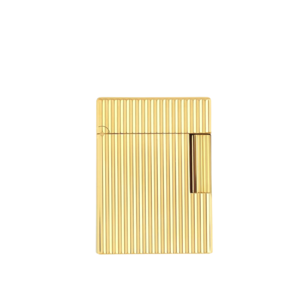 S.T. Dupont Ligne 2 Vertical Guilloche Gold Lighter