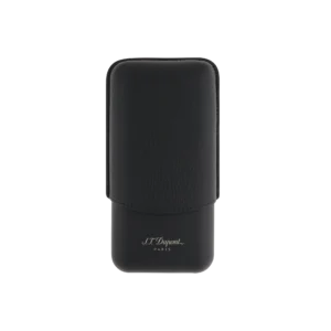 S.T. Dupont Black Grained Leather 3 Cigar Case