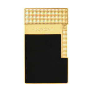S.T. Dupont Table Lighter Doré Noir Gold Front View