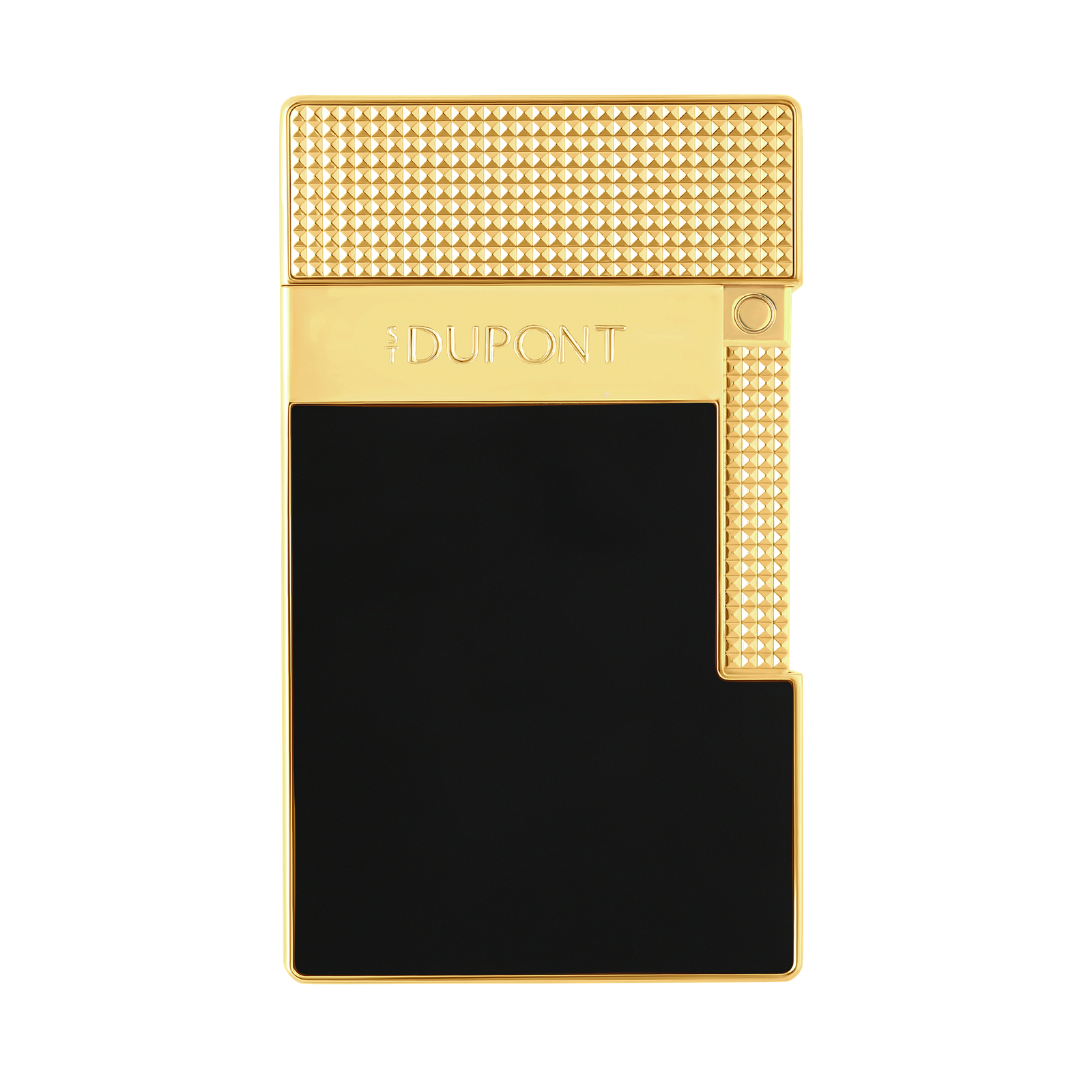 S.T. Dupont Table Lighter Doré Noir – Front View