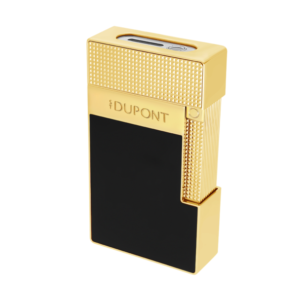 S.T. Dupont Table Lighter Doré Noir – Open Flame