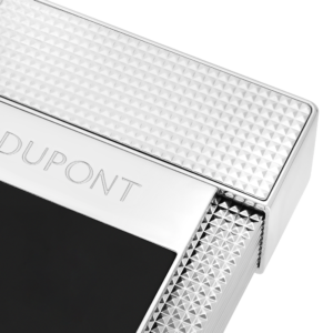 S.T. Dupont Table Lighter Chrome Noir – Side View