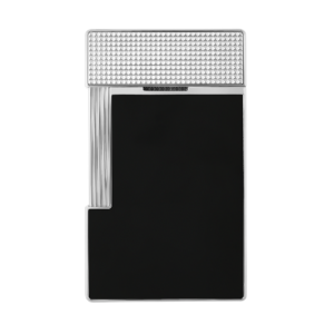 S.T. Dupont Table Lighter Chrome Noir Silver Open View