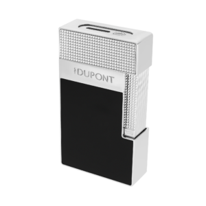 S.T. Dupont Table Lighter Chrome Noir Silver Detail View