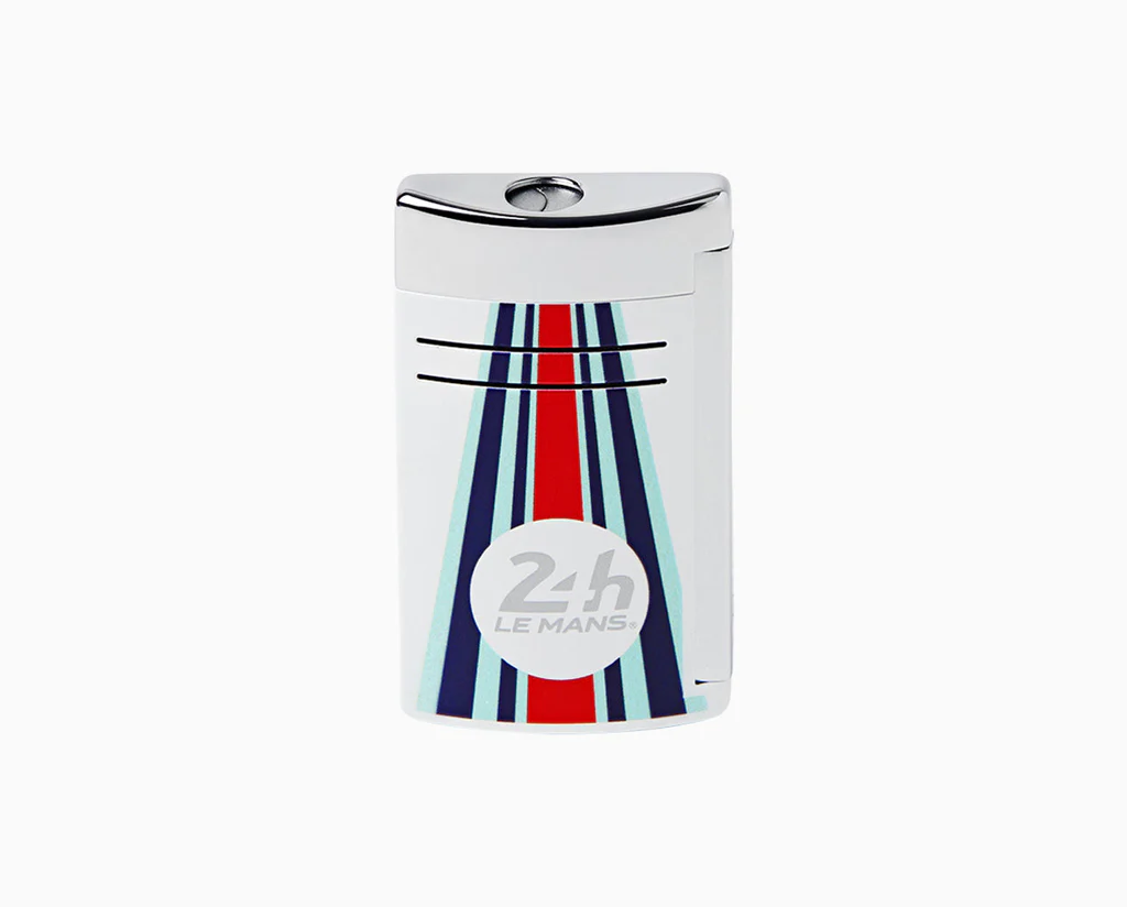 S.T. Dupont Maxijet 24h Le Mans White and Chrome Lighter - Image 1