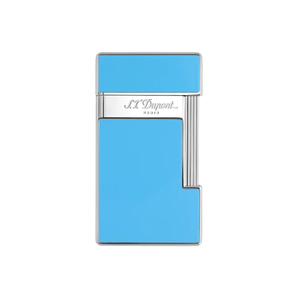 S.T. Dupont Slimmy Sky Blue Lacquer and Chrome Lighter