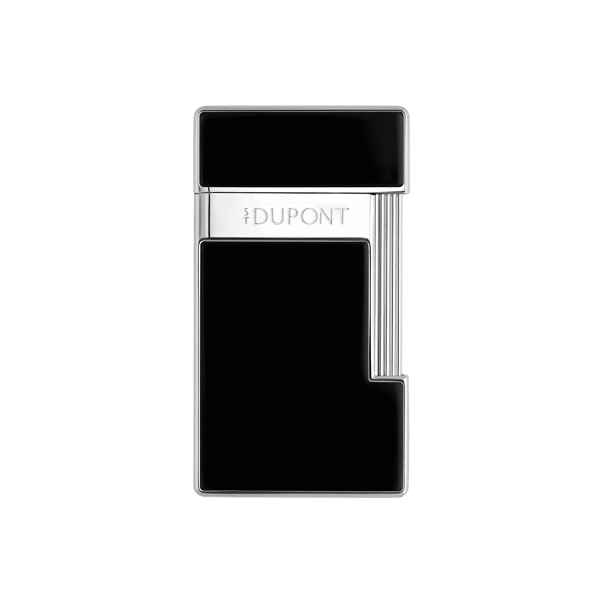 S.T. Dupont Slimmy Black Lacquer and Chrome Lighter - Image 1