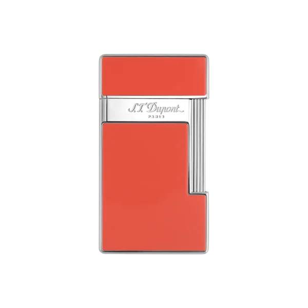 S.T. Dupont Slimmy Coral Lacquer and Chrome Lighter