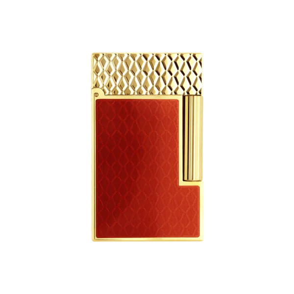 S.T. Dupont Ligne 2 Guilloche Lacquer Dragon Burgundy Lighter