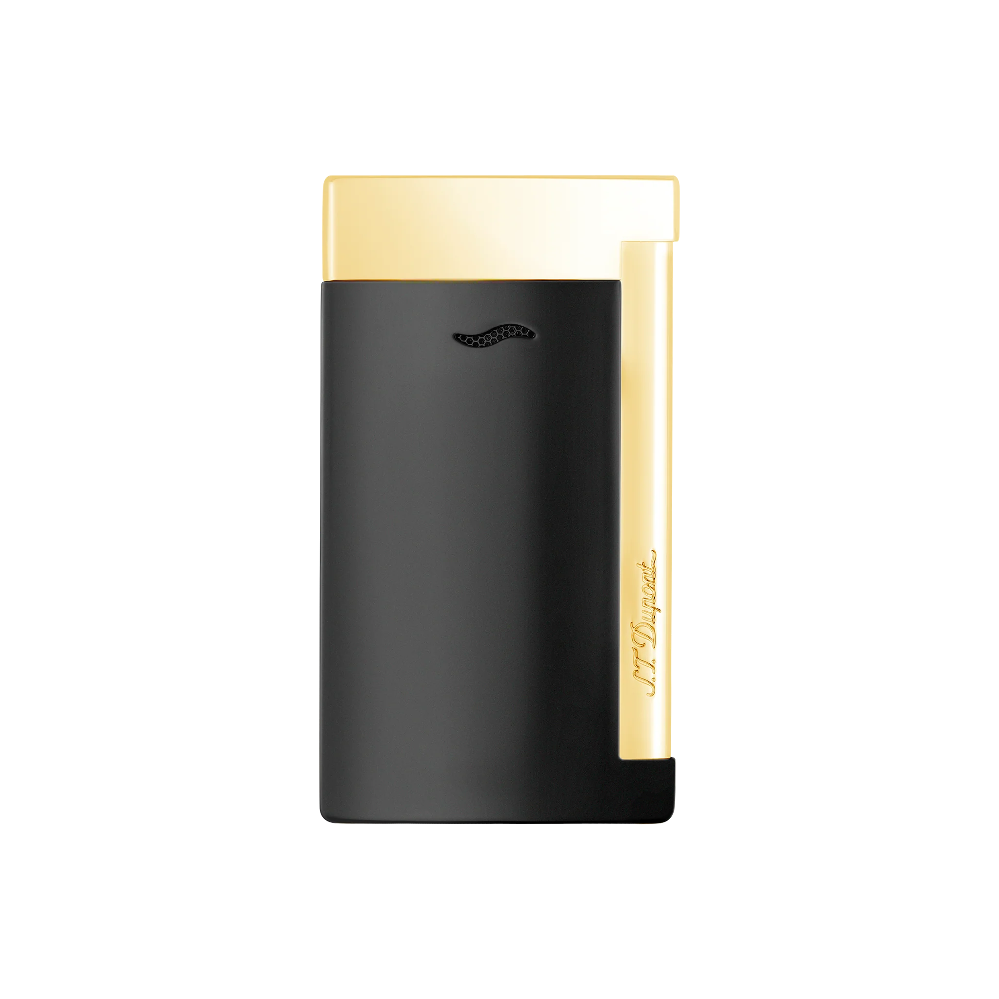 S.T. Dupont Slim 7 Black and Gold Lighter - Image 1