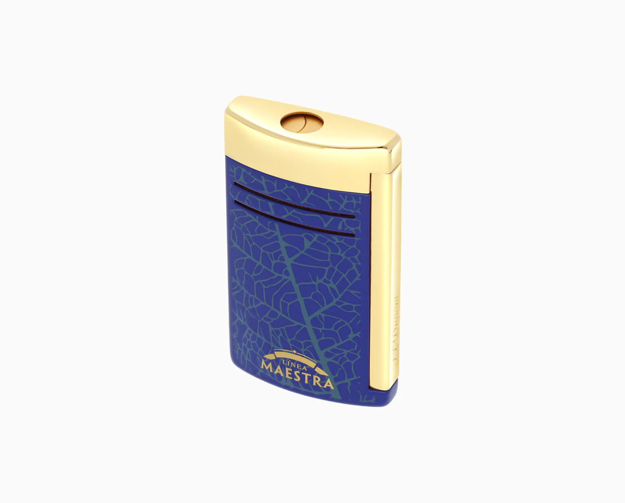S.T. Dupont Maxijet Partagas Blue and Gold Lighter - Image 1
