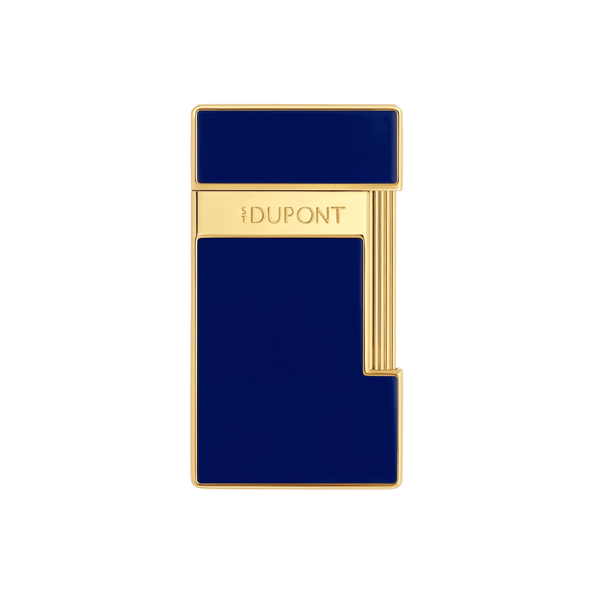 S.T. Dupont Slimmy Blue Lacquer and Gold Lighter - Image 1