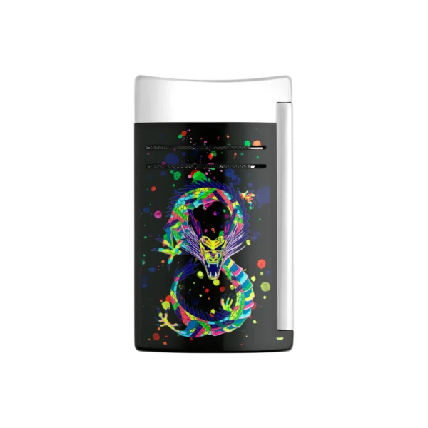 S.T. Dupont Maxijet Chrome Dragon Black Lighter