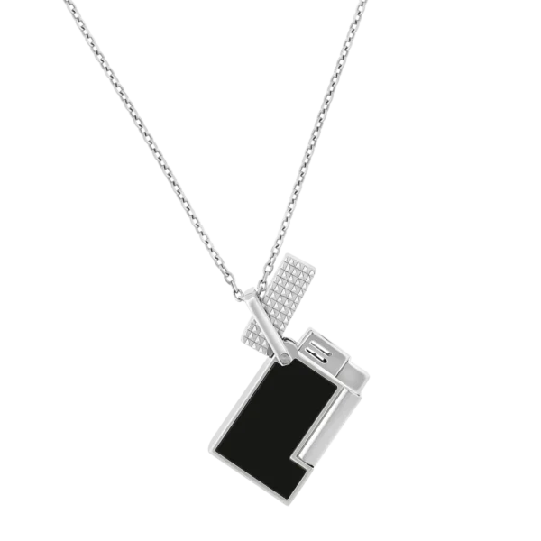 S.T. Dupont Lighter Necklace LACQUERED LIGHTER SILVER