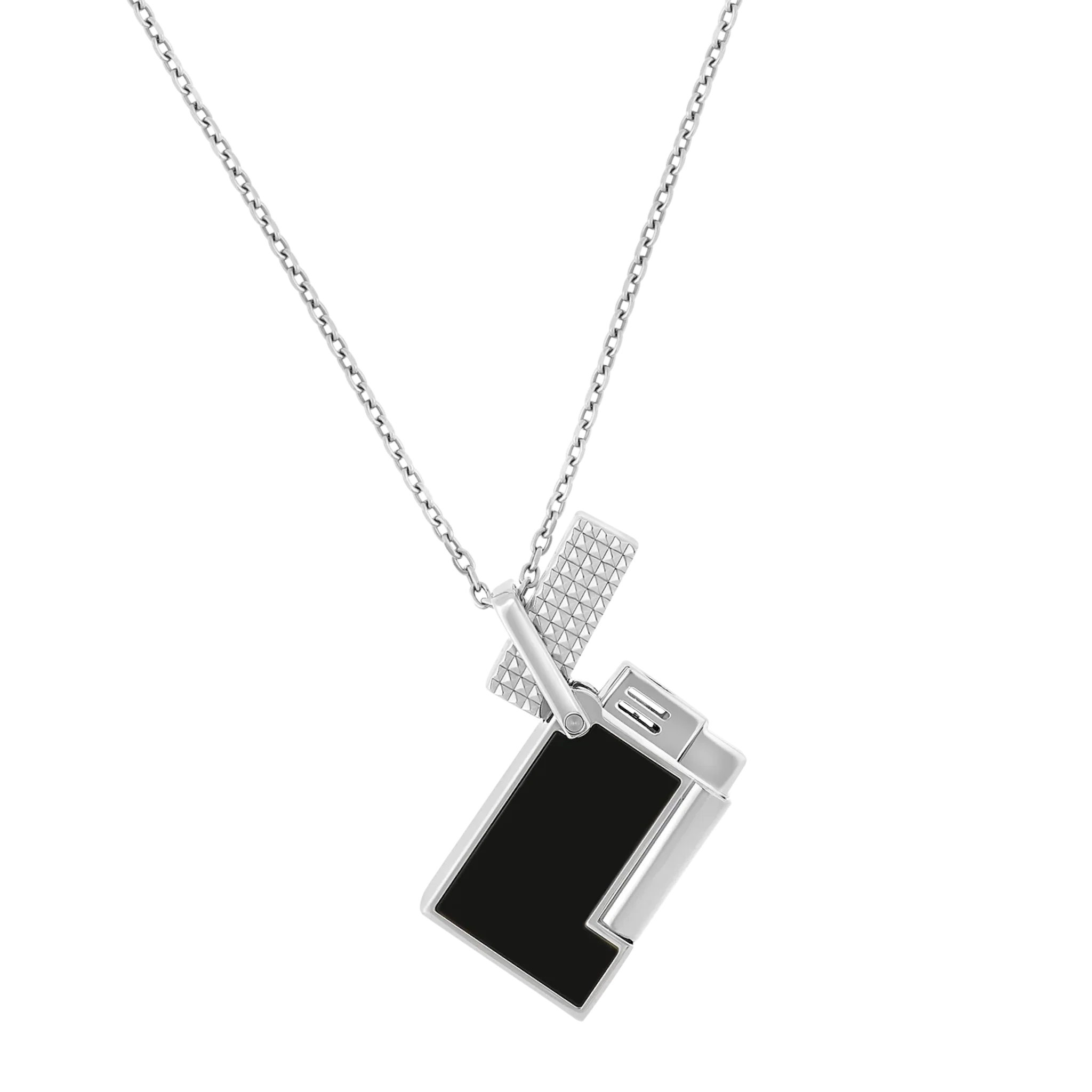 S.T. Dupont Lighter Necklace LACQUERED LIGHTER SILVER