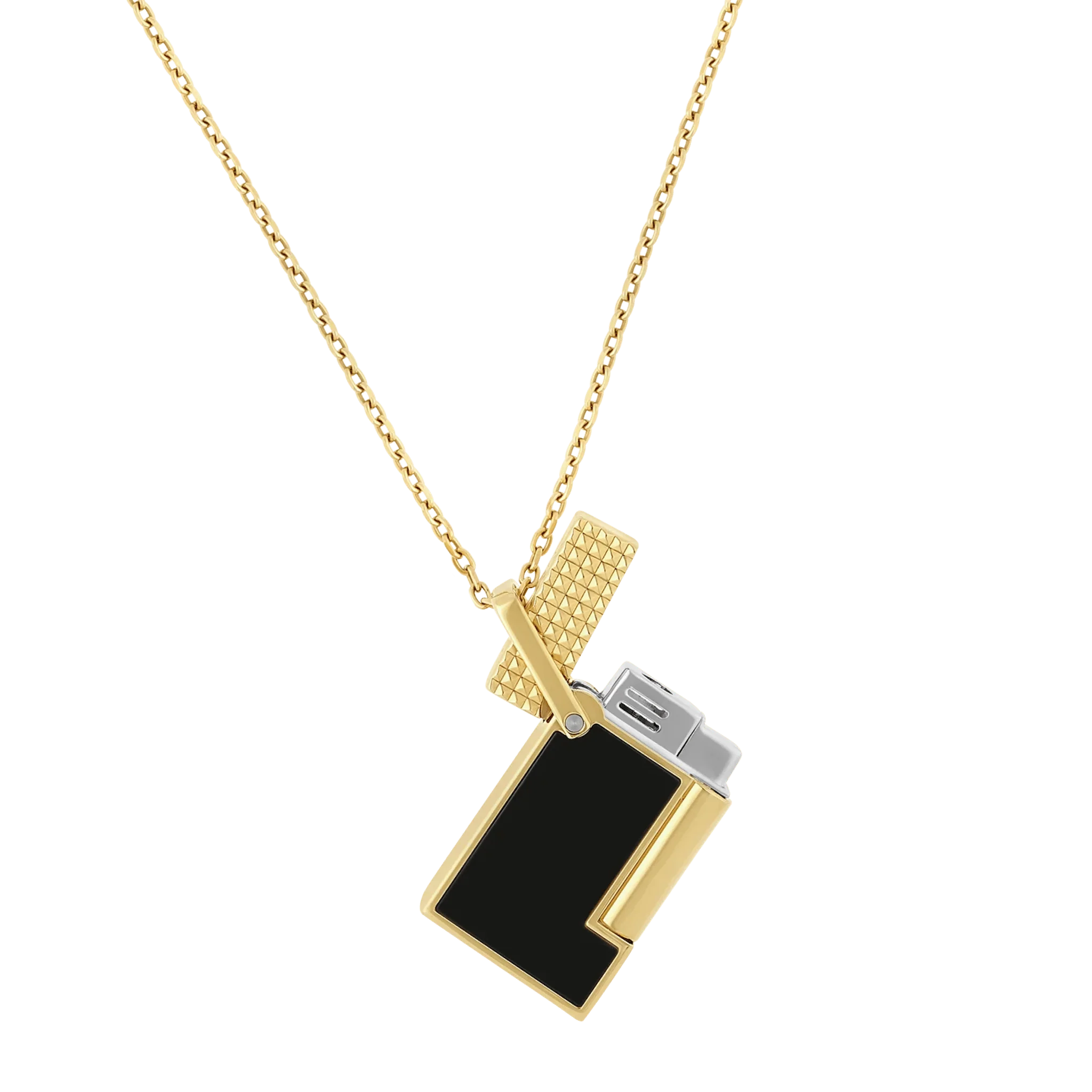 S.T. Dupont Lighter Necklace LACQUERED LIGHTER GOLD - Image 1